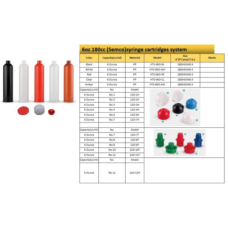 6oz  Syringe cartridges barrels  glue dispensing cartridge  for solder glue dispenser semc 180ml