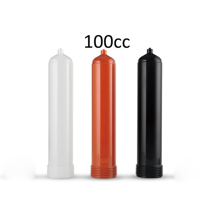 100cc amber glue dispens barrel filler cartridge anti cold  uv Luer outlet-cap  external screw thread end cap for adhesive glue