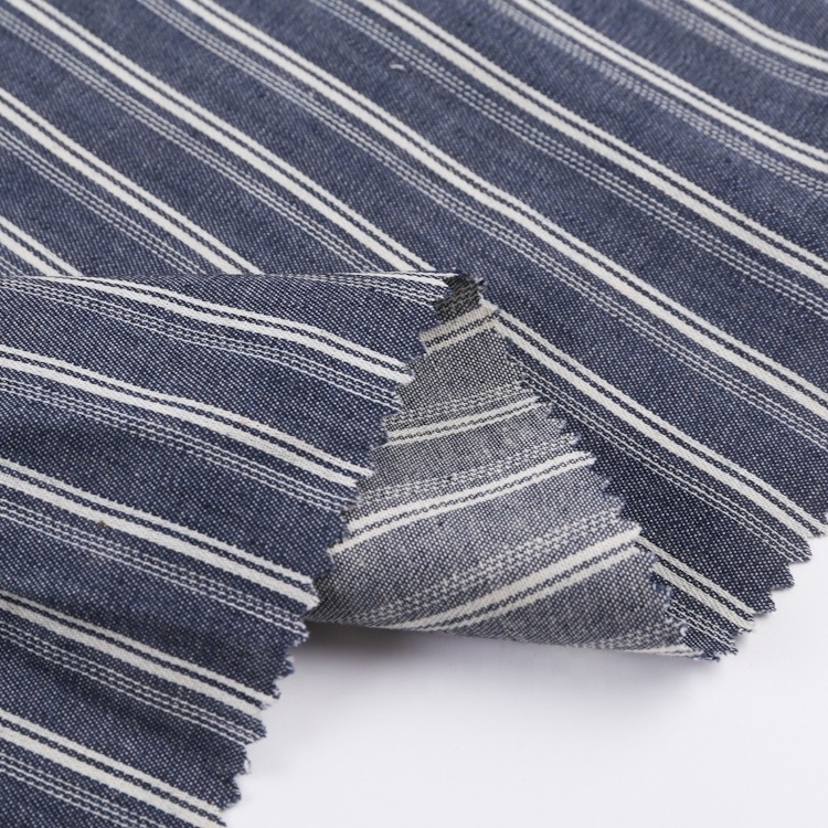 Factory Wholesale Soft and Colorful Yarn Dyed Stripe 100% Cotton Woven Fabric for Clothing