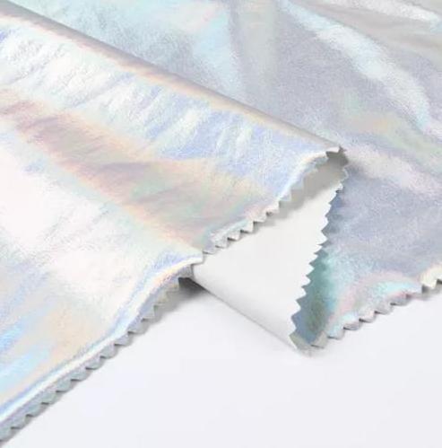 New fashion 95%polyester 5%spandex hologram multi bright color changing foil fabric glittering fabric for dance wear