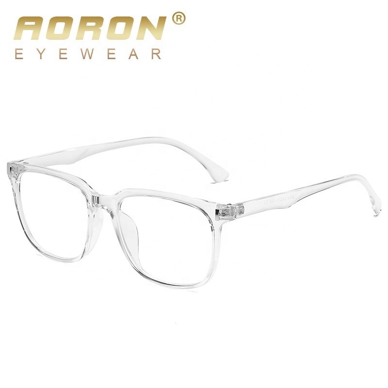 Aoron Square TR90 Frame Clear Lens Spring Hinge Stylish Reading Glasses Teenage Gaming Glasses Unisex 5004