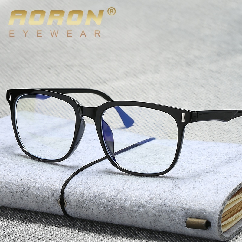 Aoron Square TR90 Frame Clear Lens Spring Hinge Stylish Reading Glasses Teenage Gaming Glasses Unisex 5004