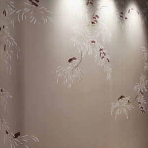 Zhenling Hand Painted Cherry Blossom Trees Wallpaper Wall Mural