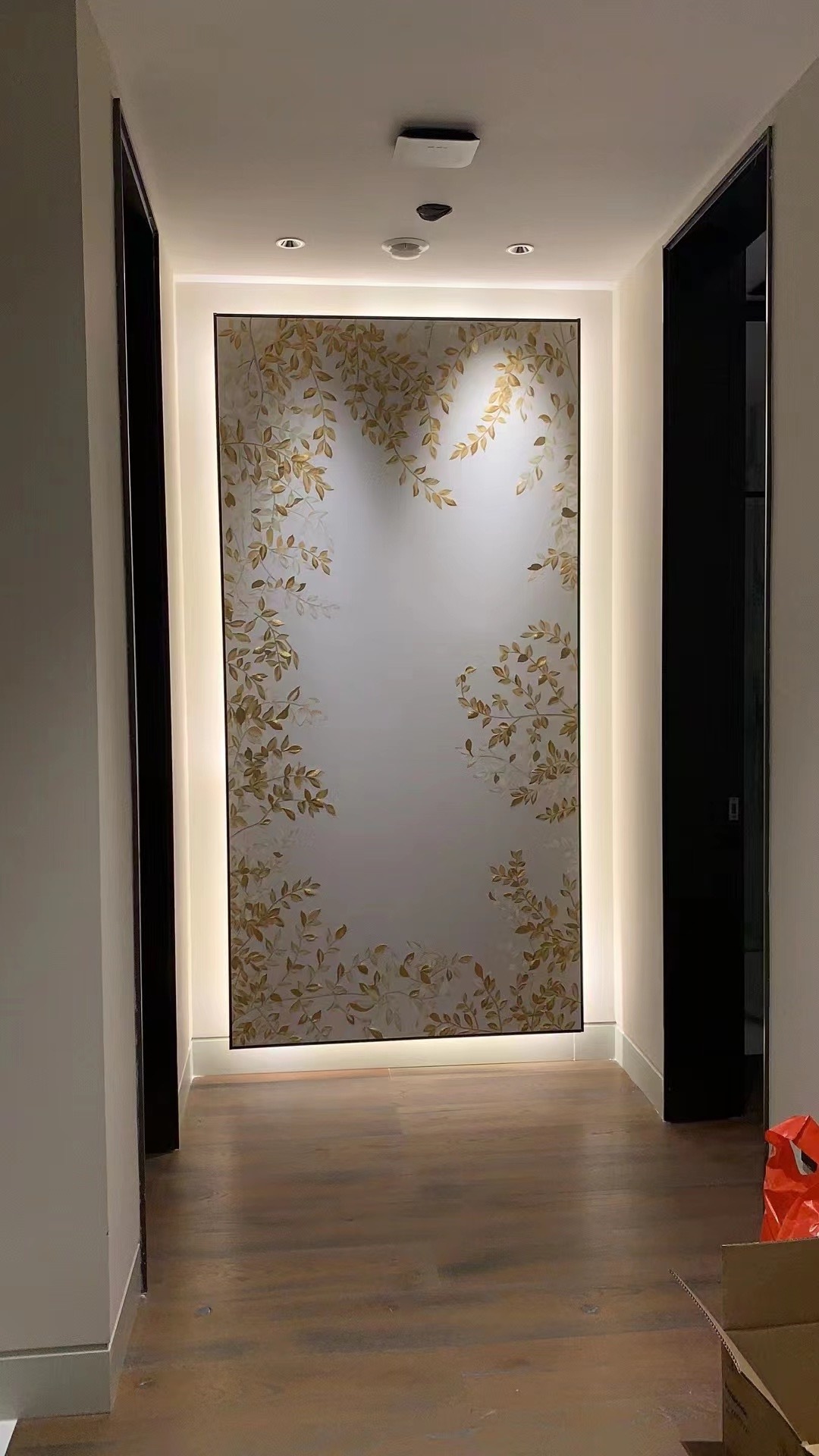 Zhenling luxury Golden Leaf Backdrop wall mural for interior house wall decoration