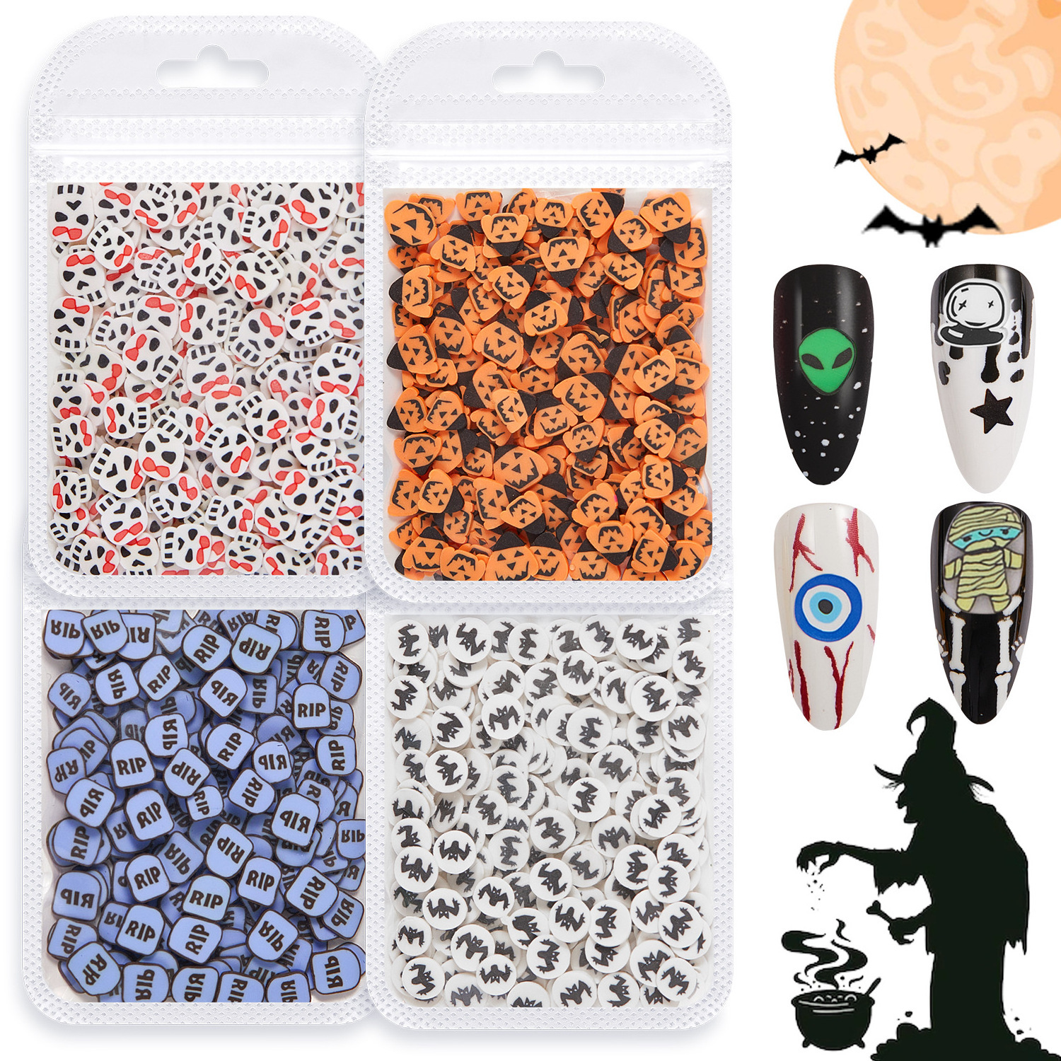 Halloween Easter Polymer Clay shape Easter eggs Mix Clay Slices Sprinkle for Slime Craft Resin Crafts and DIY Craft