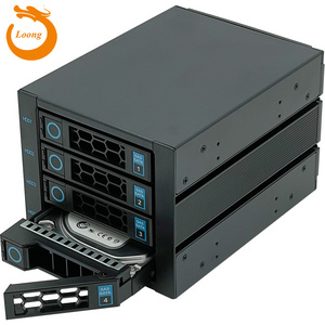 4 bay hot swap Storage 3.5"/2.5" Hard disk drive Enclosure cage SAS SATA3 3 optical drive positions to 4 HDD 12G modul case box