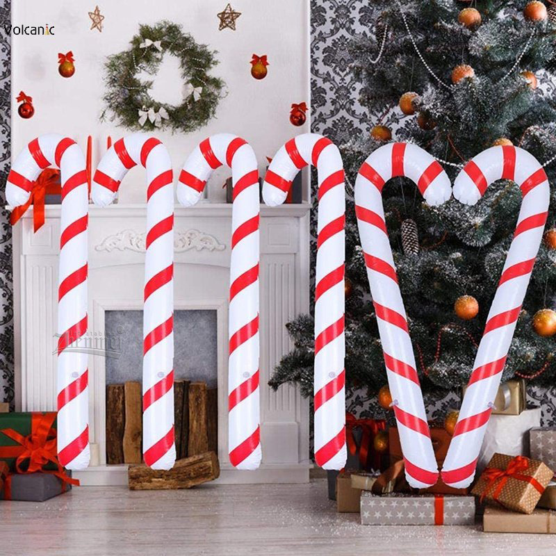 Giant PVC Candy Cane model, Inflatable Candy Canes Helium Balloon for Christmas Decorations