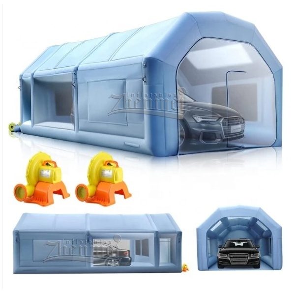 Zhenmei Top Quality Airtight PVC inflatable car painting,spray ,  car wash tent