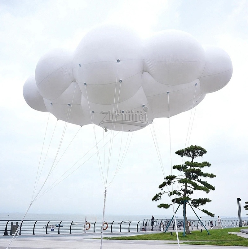 Zhenmei Advertising inflatable white cloud balloon inflatable cloud shape