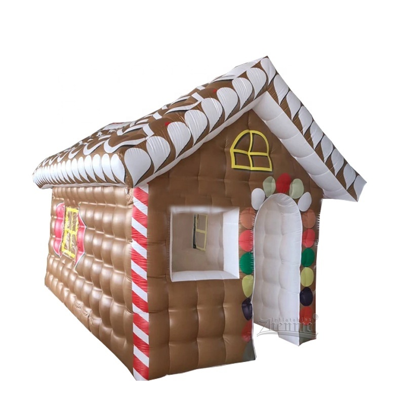 Zhenmei Factory Customized Inflatable Christmas House Santa Grotto House For Xmas Decoration