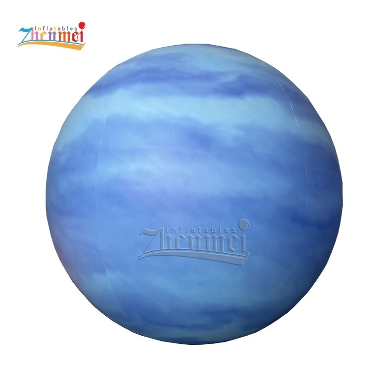 Zhenmei Outdoor Advertising Inflatable Neptune Model with LED Lights, Custom Inflatable planet for Decoration