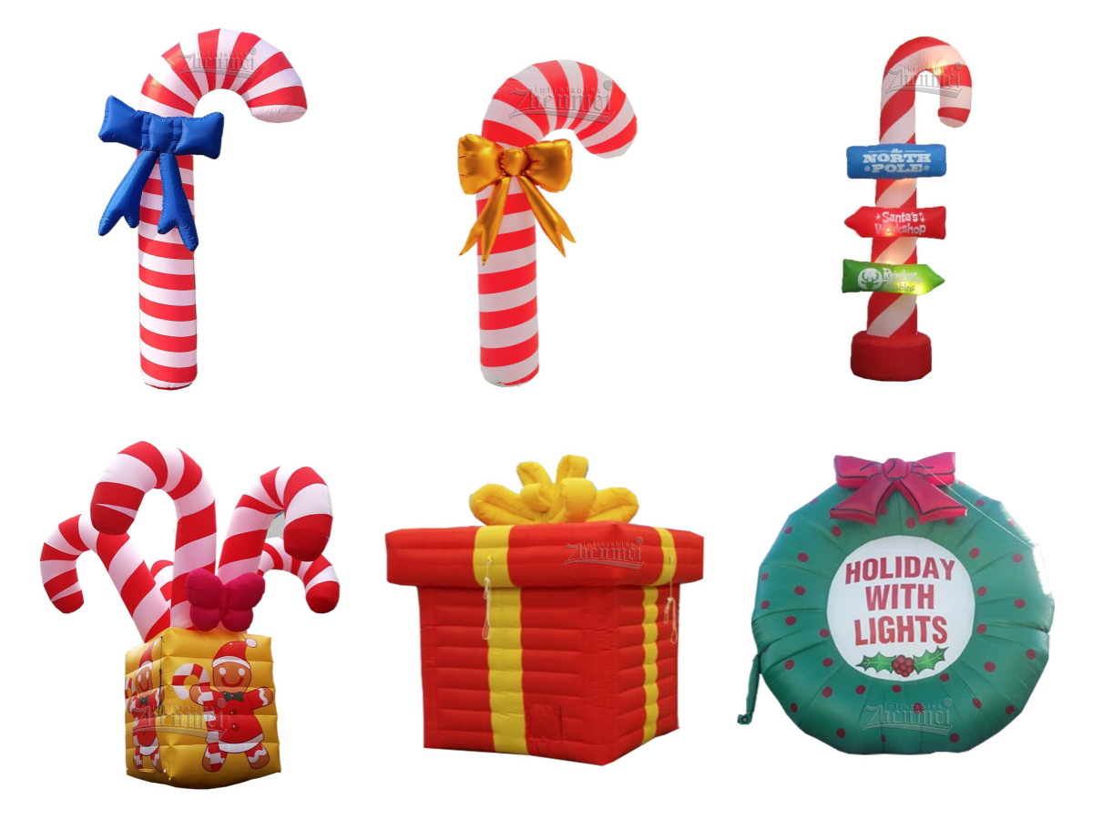 Giant PVC Candy Cane model, Inflatable Candy Canes Helium Balloon for Christmas Decorations