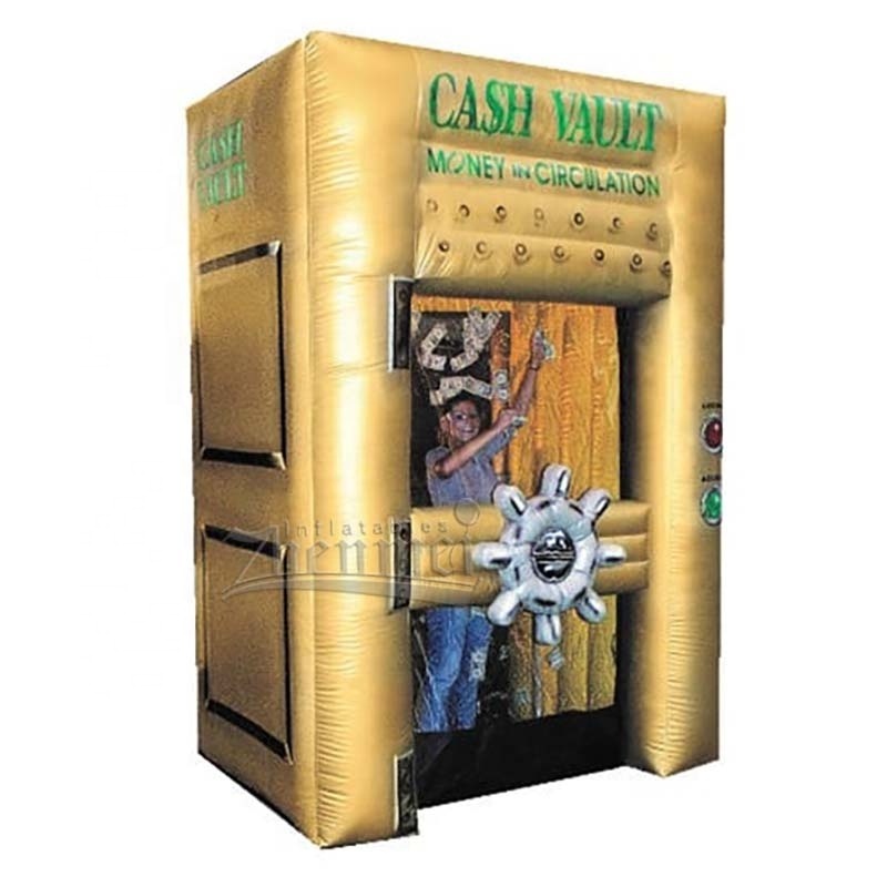 High Quality Inflatable Cube Cash Money Catching Grab Machine Booth Money Grabbing Game for Events