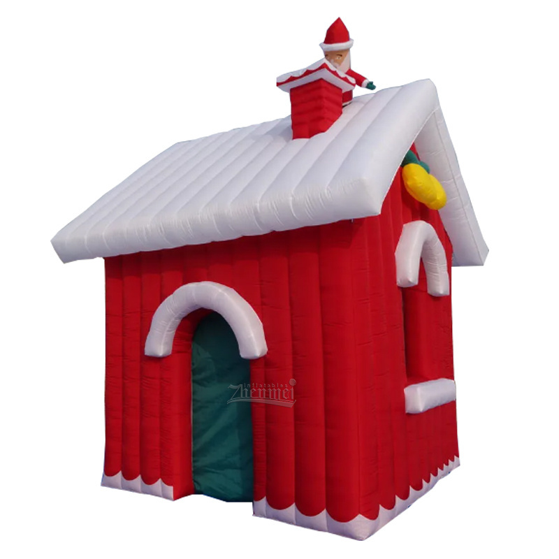 13ft LED Lighting Christmas Inflatable Santa Grotto/Christmas Inflatable House/Festive Inflatable Christmas Tent