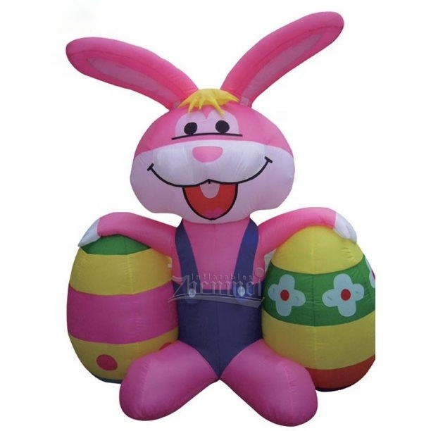 Art Inflatable Easter Bunny for Festival,Giant Inflatable Rabbit with LED Light