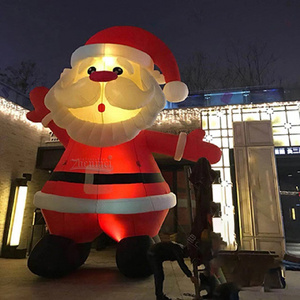 Zhenmei standing on ground inflatable Santa Claus outdoor big inflatable Christmas decoration balloon