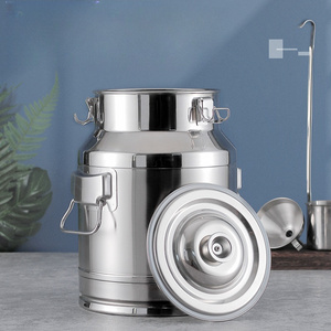 Commercial stainless steel 304 multifunctional milk pail thickened large capacity storage fresh milk can