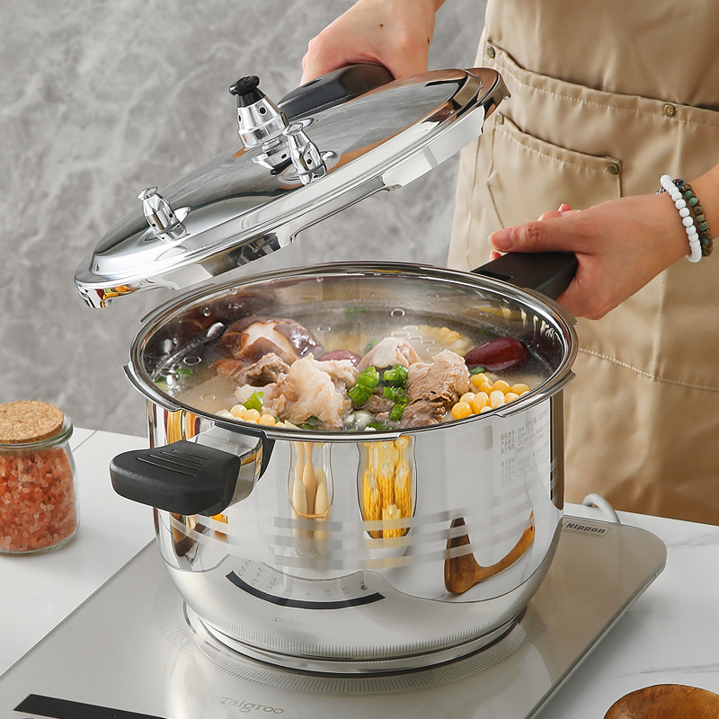 Hot sale large capacity electric pressure cooker stainless steel 8 litres pressure pot with safety valve