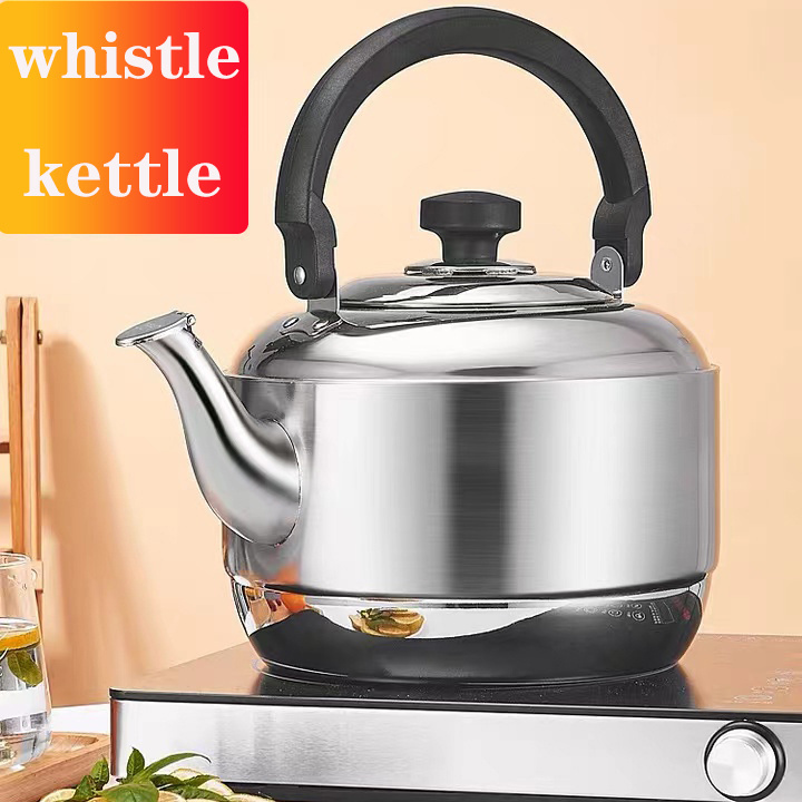 Wholesale 6L high-grade SUS304 stainless steel tea pot heightened and thickened large capacity boiling water sonar kettle