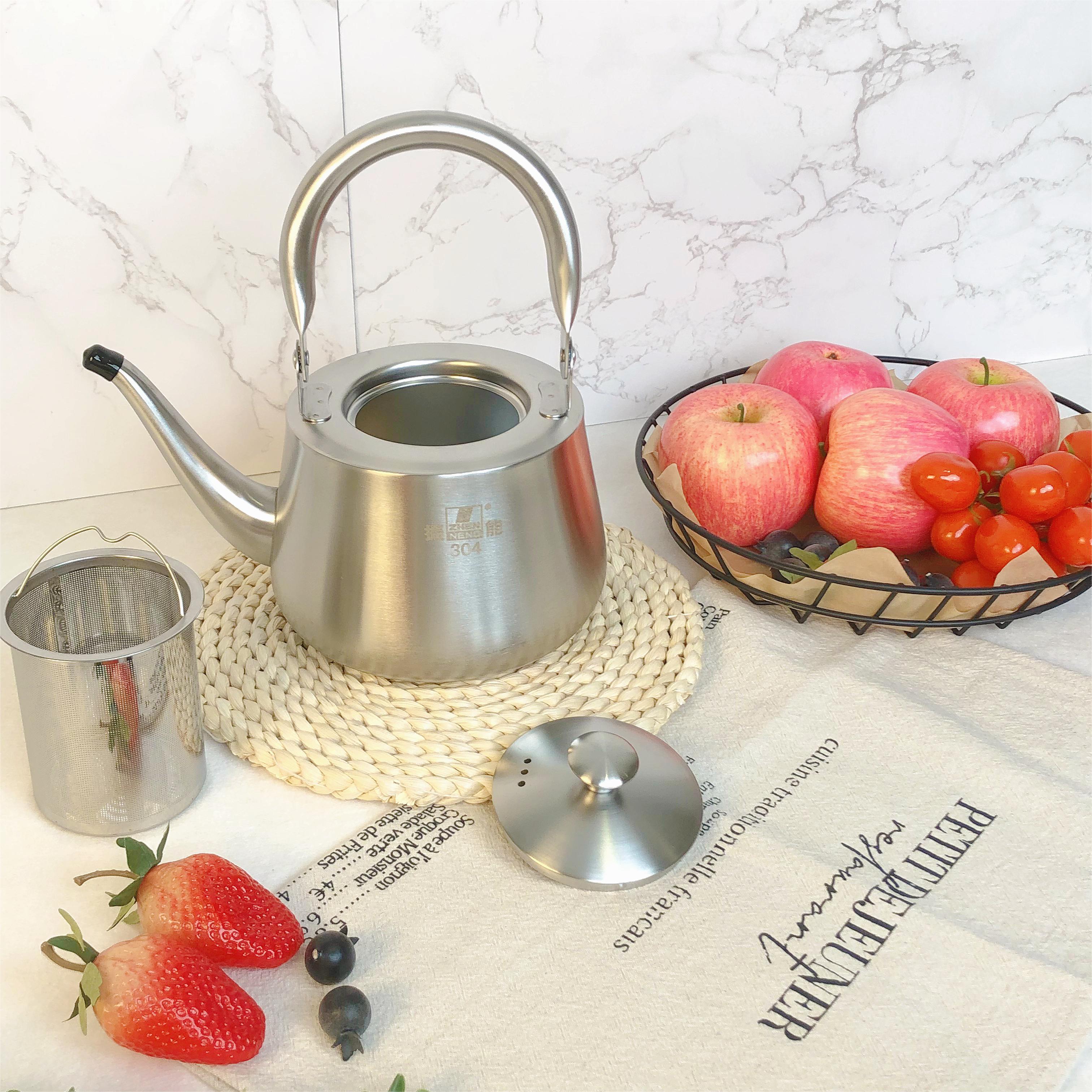 Factory Wholesale Household Stainless Steel Kettle Camping Hot Water Tea Pot for Home Hotel