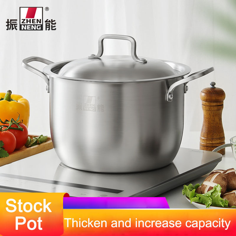 Factory direct sales stainless steel Stock soup cooking Pot with lid 20cm for kitchen cooking