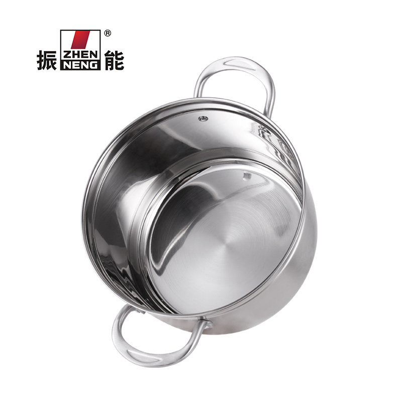 24cm Steamer Pot Stainless Steel Stockpot Hotpot Food Steamer Pot Cookware Household Cooking Tool Boiler Soup Steaming Pot