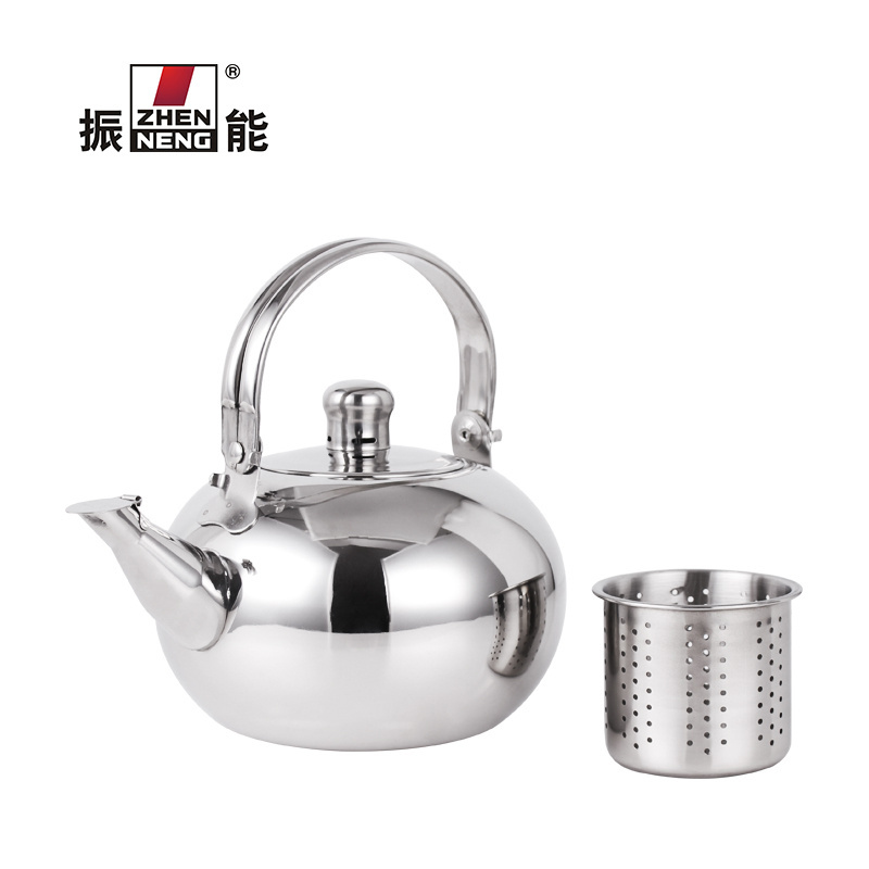 14CM High quality kitchen accessories small size stainless steel whistle non-electric boiling tea kettle with filter