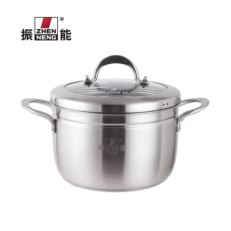 24cm Steamer Pot Stainless Steel Stockpot Hotpot Food Steamer Pot Cookware Household Cooking Tool Boiler Soup Steaming Pot