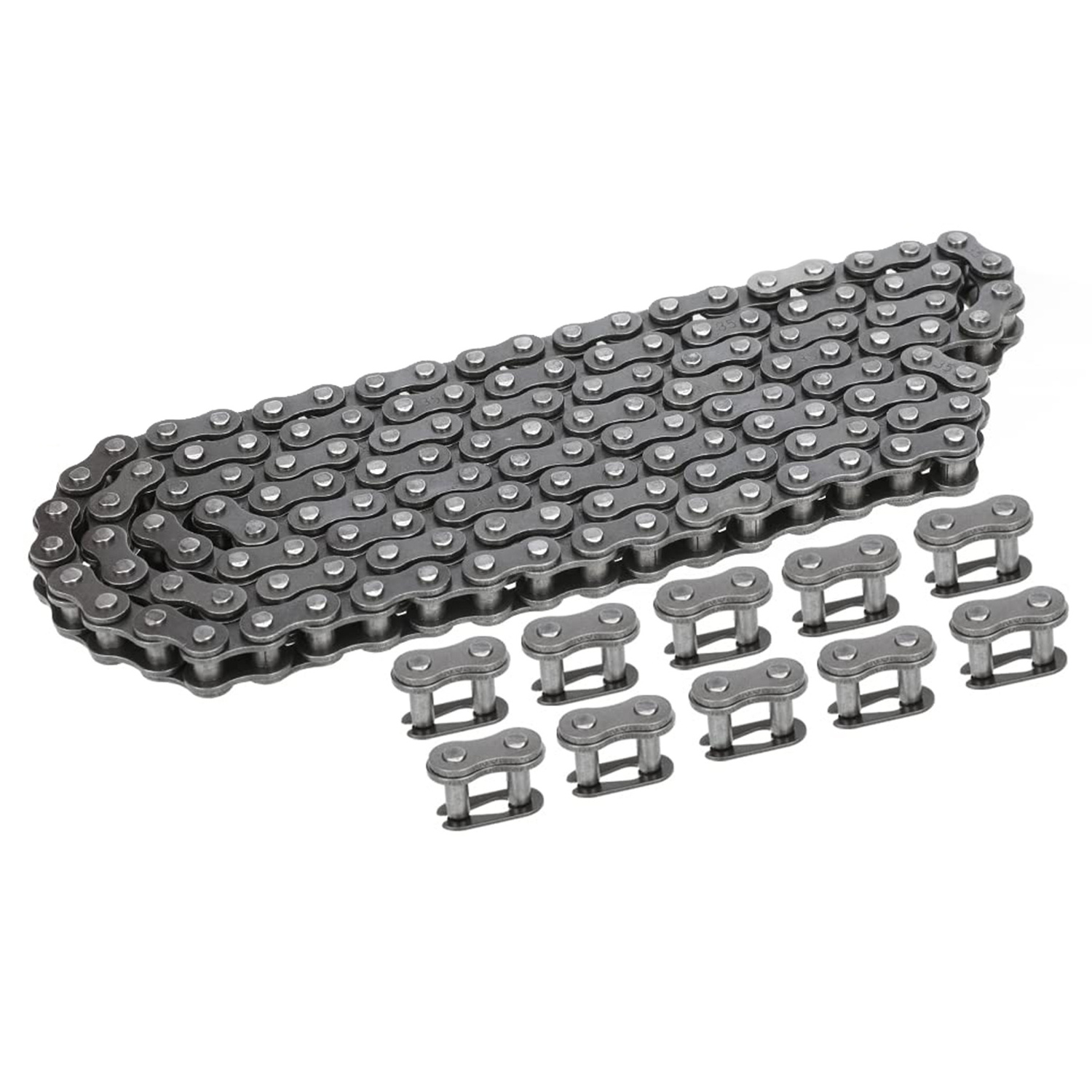 HIAORS High Quality 35 Roller Chain 140 Links for Coleman Racer Motor Sports Go Kart Mini Bike Stainless Steel Driving Chains