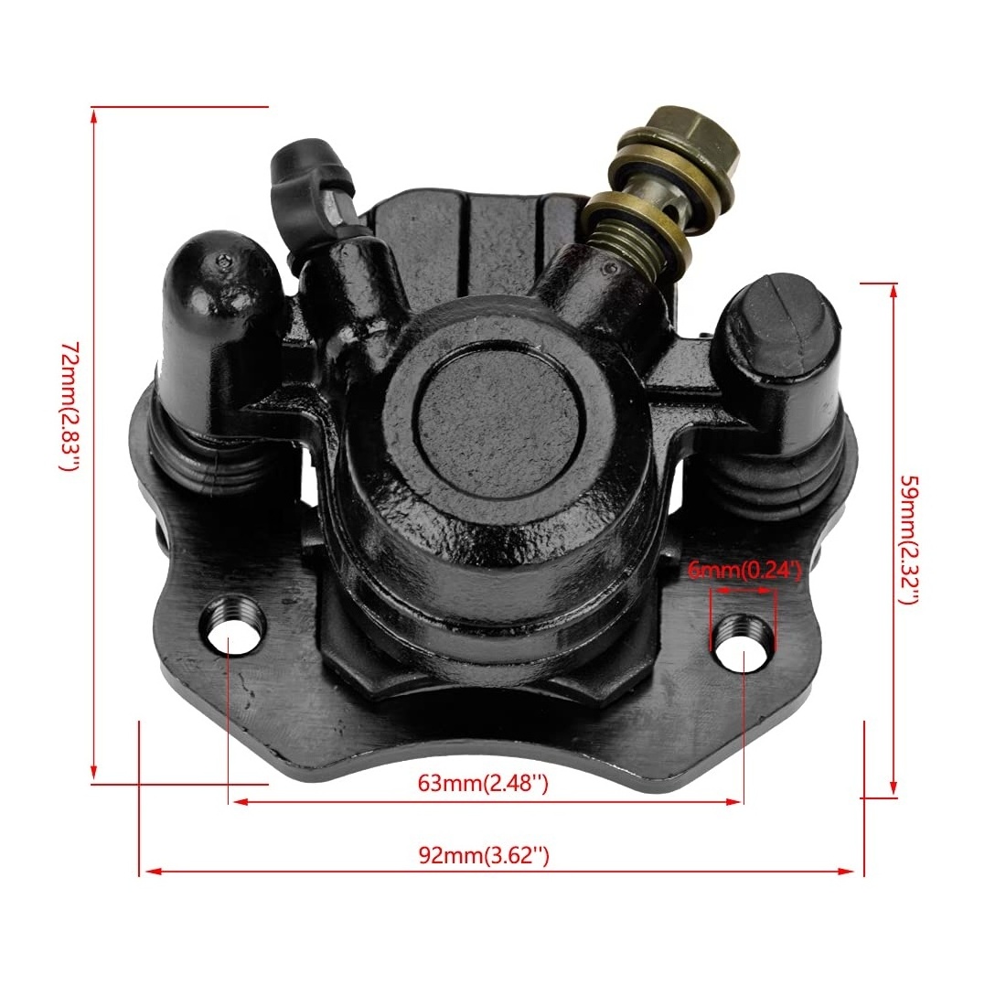 HIAORS Rear Hydraulic Disc Brake Caliper for 50 70 90cc 110cc 125cc 150cc 200cc 250cc Chinese ATV Quad Go Kart Dune Buggy Parts