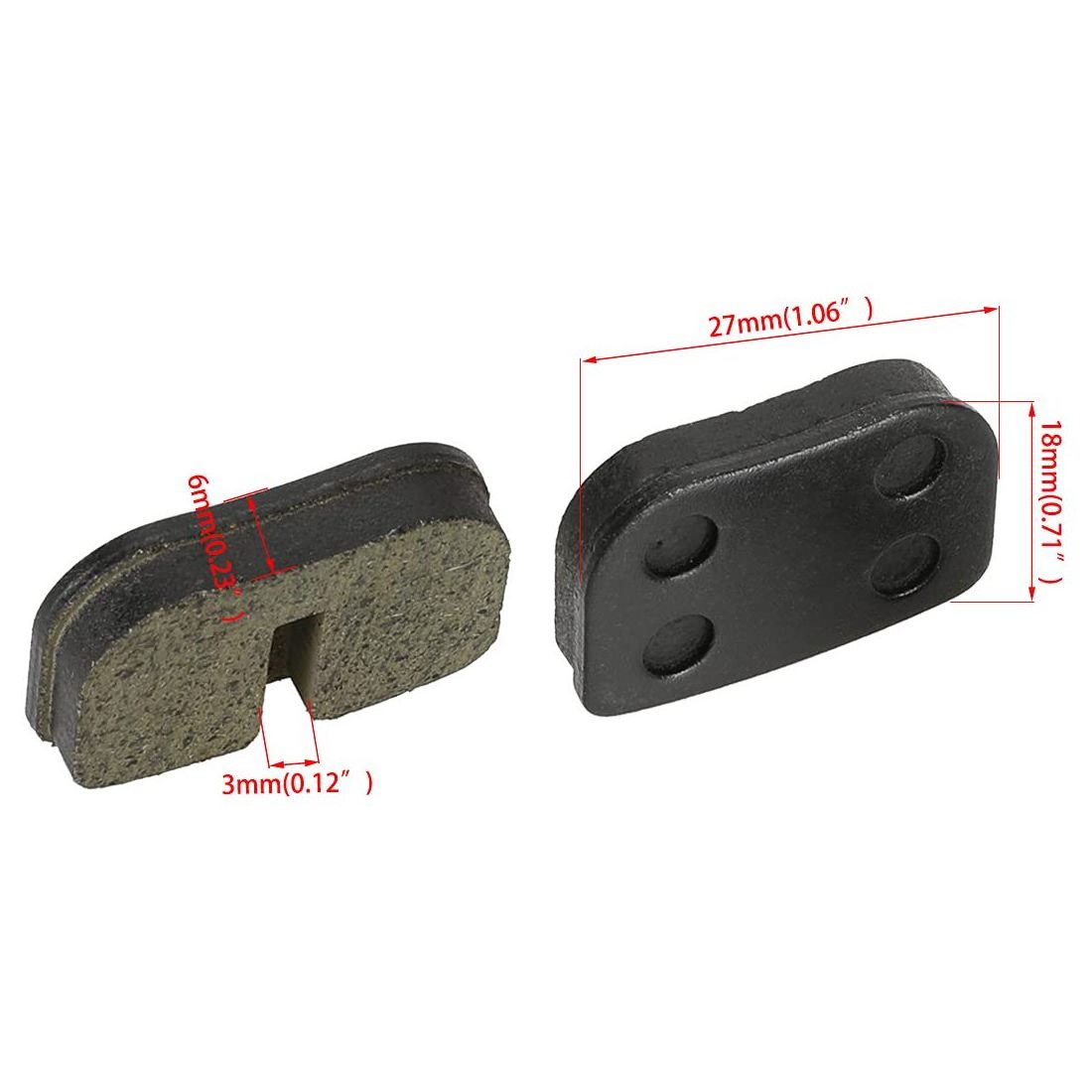 HIAORS Rear Disc Brake Pads for 97cc 2.8HP Mini Bike 33cc 43cc 47cc 49cc Mini ATV Gas Scooter Dirt Pocket Bike Baja DB30