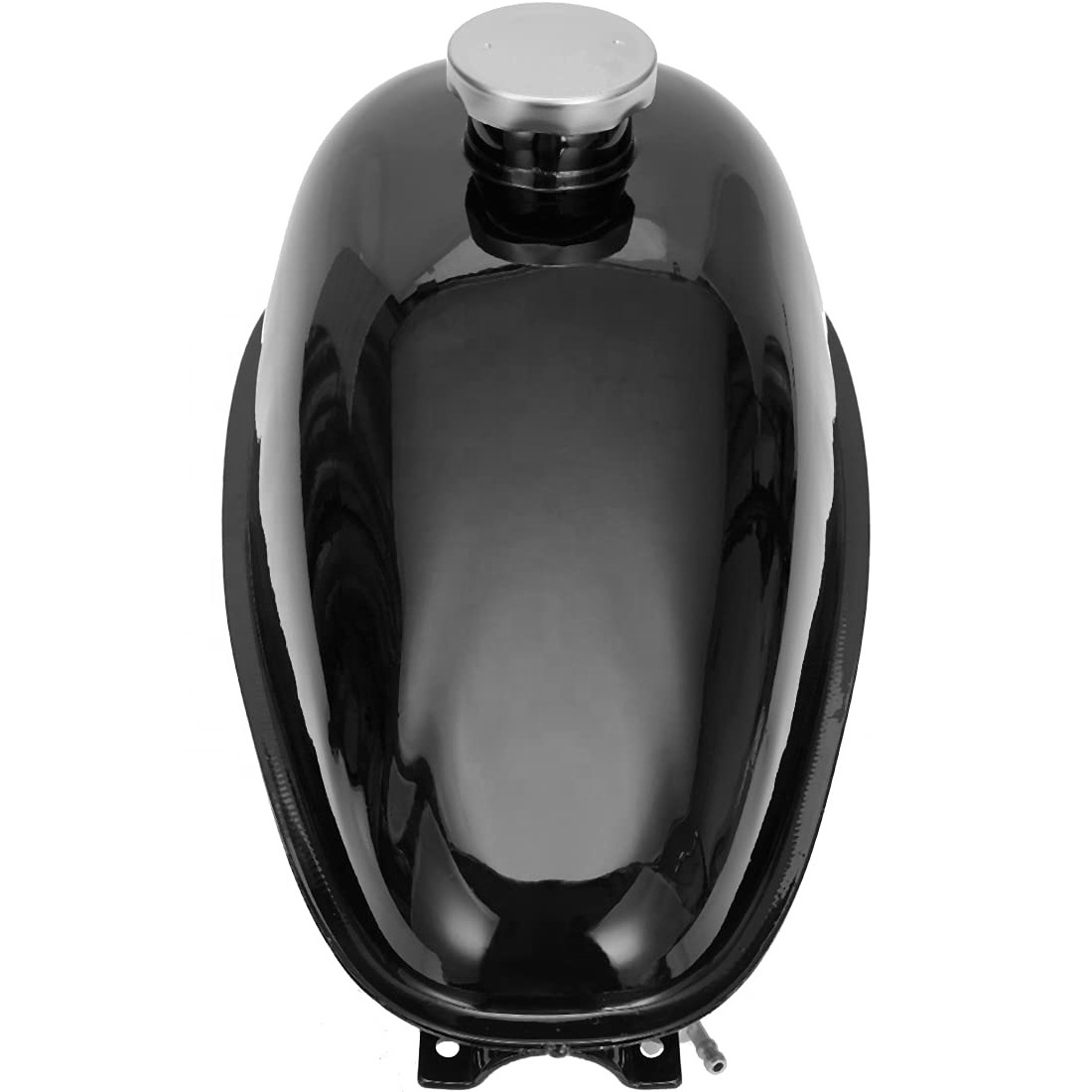 HIAORS Metal 4L Motorcycle Gas Fuel Petrol Tank for 2 stroke Motorized Bicycle 49cc 60cc 66cc 80cc Engine 1.06 Gallon Motor Bike