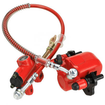 HIAORS Rear Brake Master Cylinder Caliper for 50cc 70cc 90cc 110cc 125cc motorsports Quad Chinese ATV Kids 4 Wheeler Scooter Red