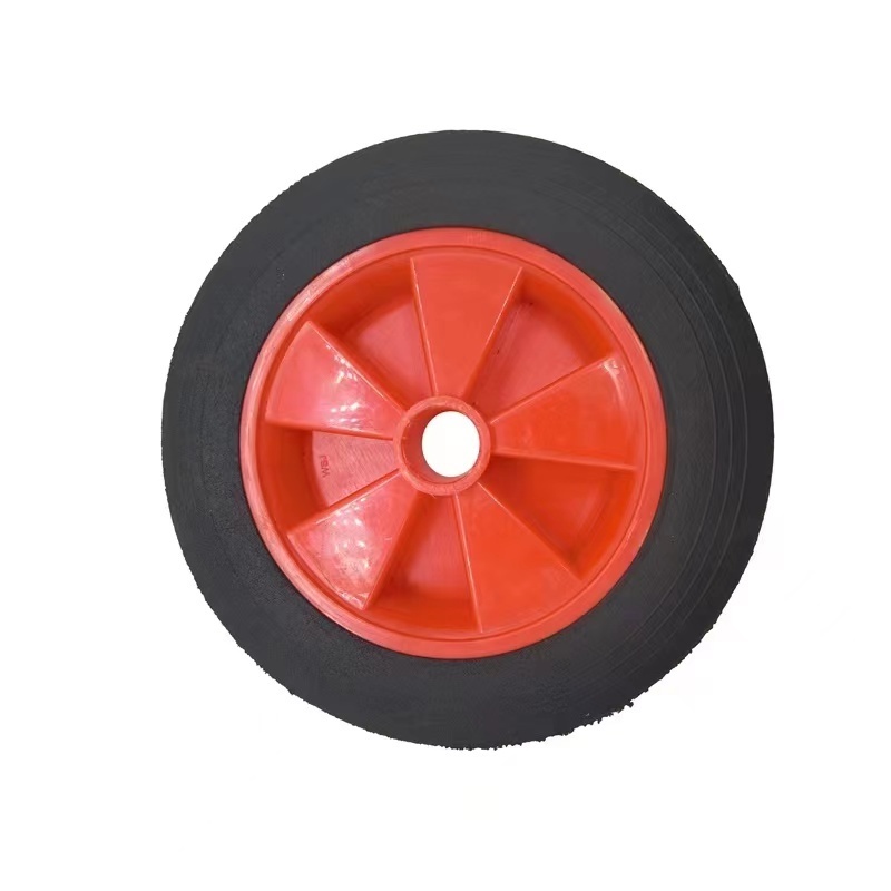 wholesale small wheel metal rim rubber wheel for carts