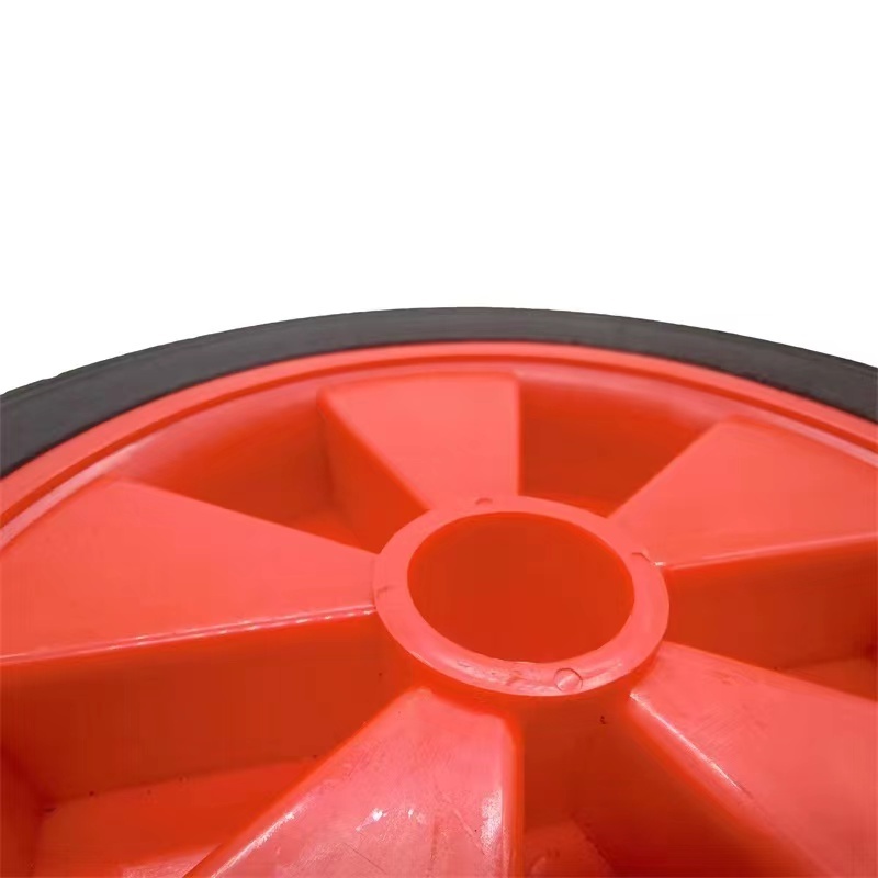 wholesale small wheel metal rim rubber wheel for carts