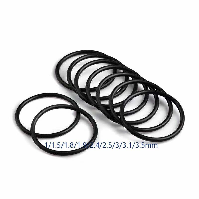 Black NBR Buna-N Nitrile  duro 70 75 80 90 injector rubber o ring 1/1.5/1.8/1.9/2.4mm thickness oil sealing rings washers