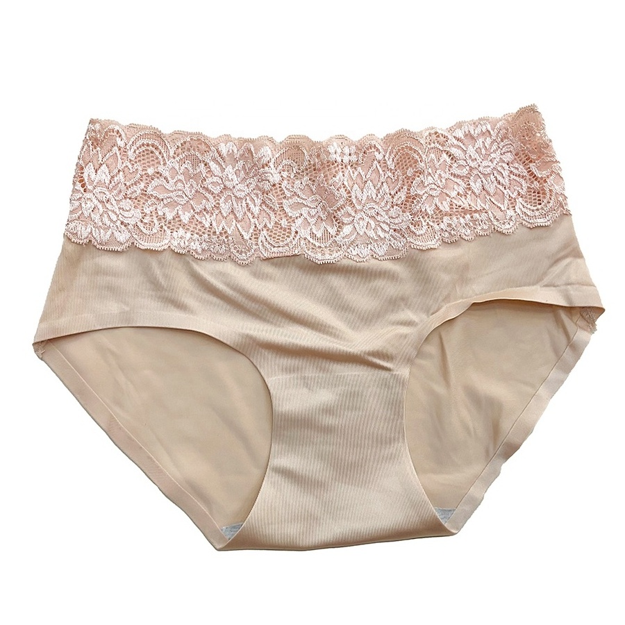 Wholesale Of 6 Colors Polyamide High-Rise Women's Panties With Lace Intimate Sexy Woman Lingerie