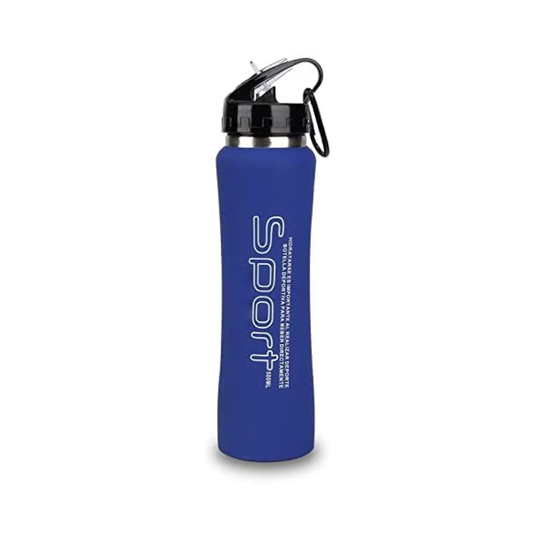 Custom logo Gym Run Sport Wall Stainless Steel Insulated Vacuum Sports Water Bottle With Carabiner