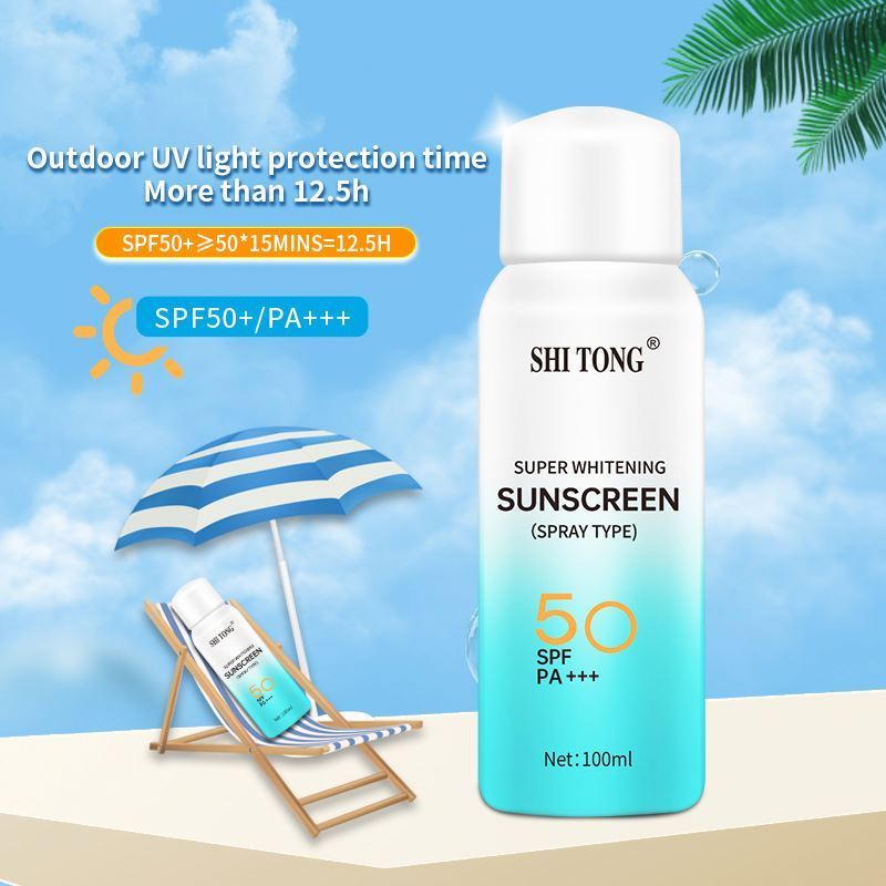 Shitong Facial Solar Blocker Sunscreen Lotion Sunscreen Cream SPF50 Moisturizing Whitening Anti-aging Anti-uv Korean 100ml Foam