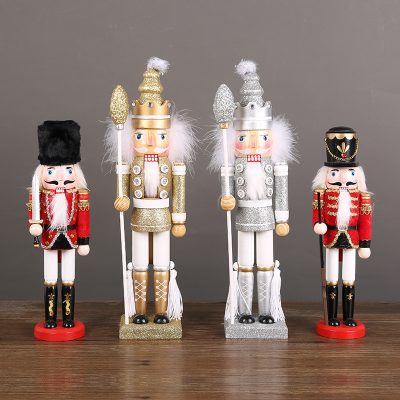 Children's Resin Nutcracker Puppet King Soldier Figure Holiday Gift for Window Display or Tabletop Display