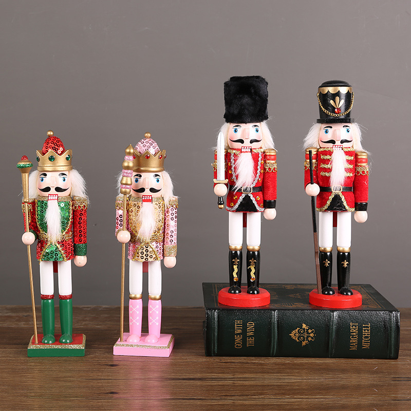 Children's Resin Nutcracker Puppet King Soldier Figure Holiday Gift for Window Display or Tabletop Display