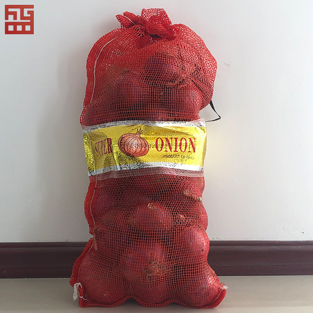 packing garlic mesh bag 5kg potato mesh bag pp leno mesh bag for vegetable