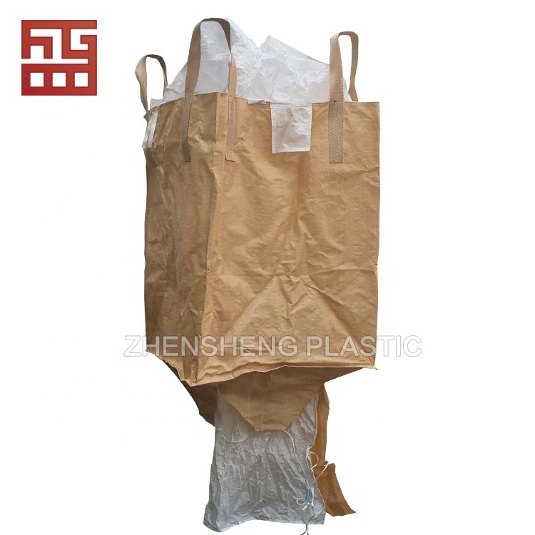 1 Ton PP Bulk Sack Bags Plastic Cover Big Waterproof Container Jumbo Bag for Grain Agriculture