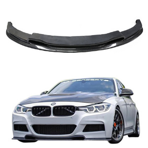 V Style Sedan Front Lip Carbon Fiber Car Front Bumper for BMW 3 Series F30 320i 328i 335i 2012-2017 Body kit