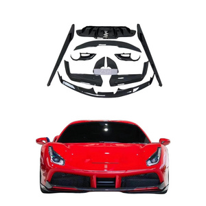 Ferrari 488 Carbon Fiber Front Bumper Lip Novitce Style For Ferrari 488 Carbon Fiber Body Kit Diffuser Side Skirt