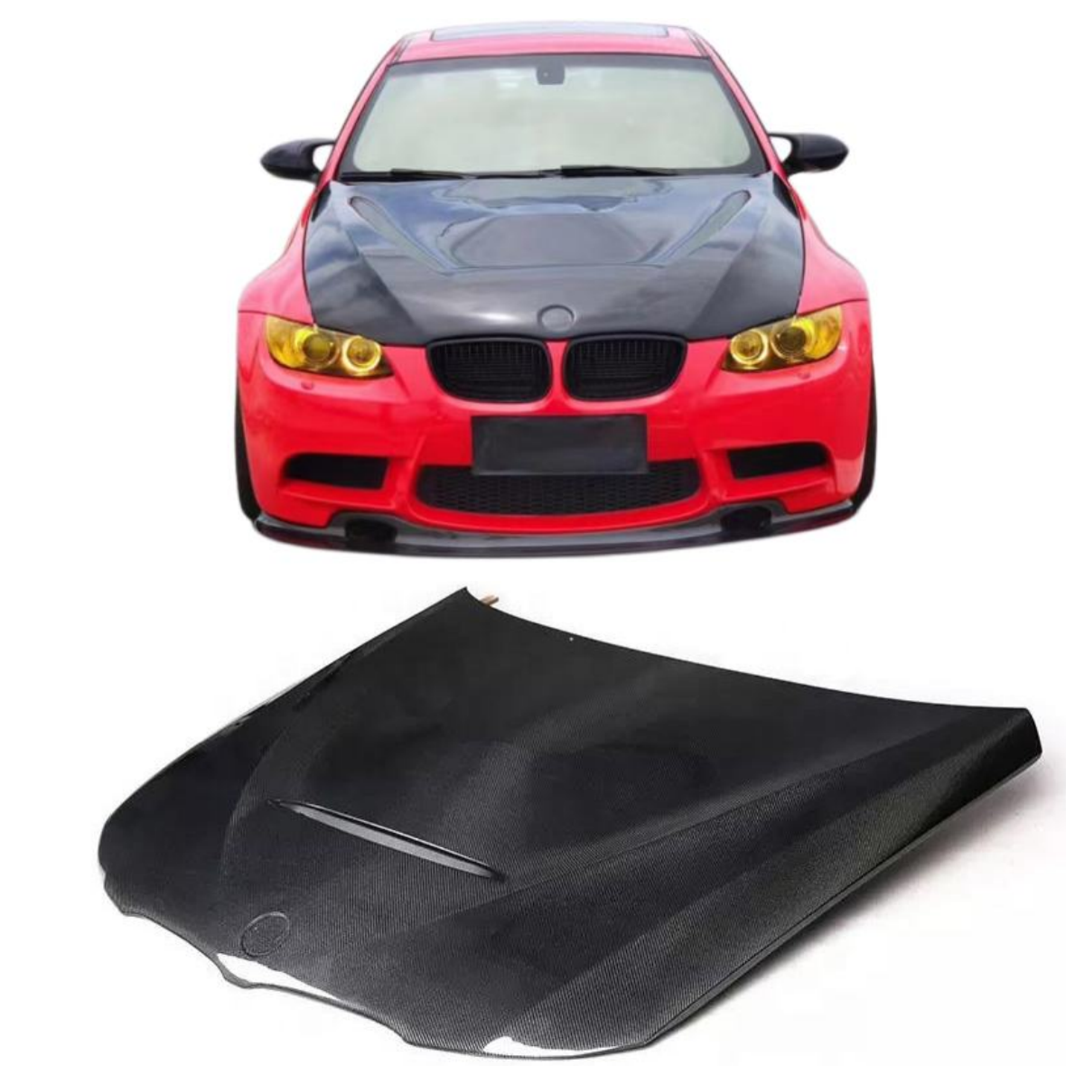 Front Engine Hood Carbon Fiber GTS Style for BMW E90 Hood for BMW 3 Series E90 2009-2012 1 Piece Autoparts High-quality