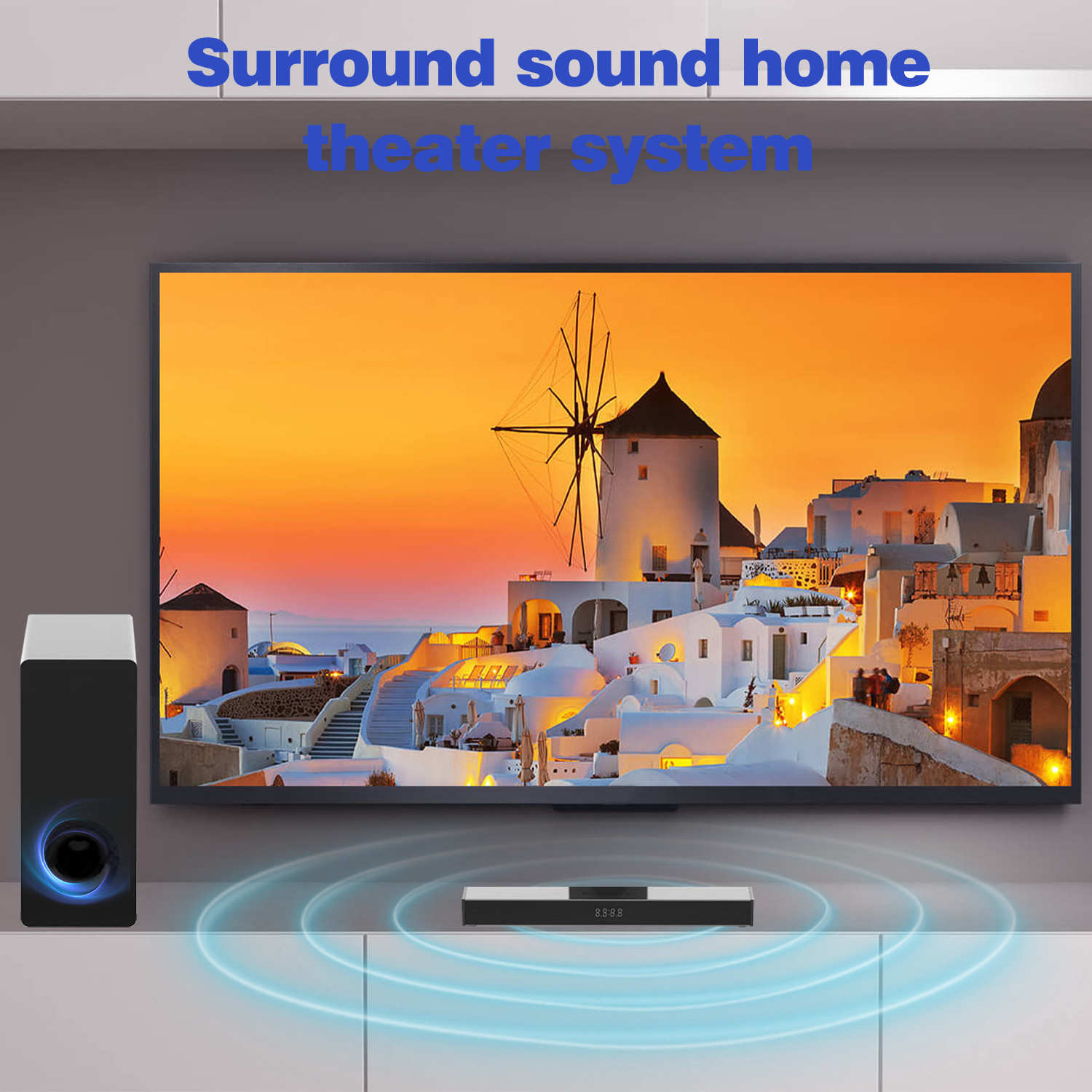 High Sound Quality TV Sound Bar Subwoofer Surround Speaker Home Theatre System with Excellent Audio for TVs