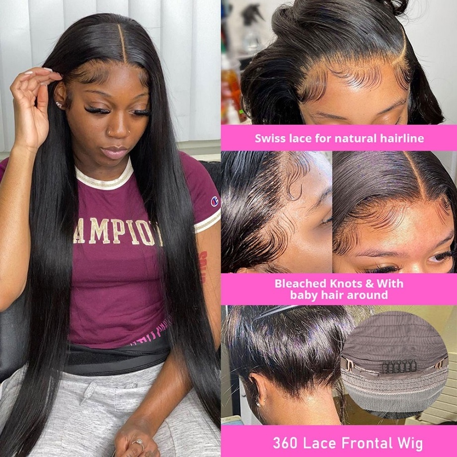 360 Lace Frontal Wig 30 32 40 Inch Straight Lace Front Wigs For Black Women Brazilian Remy 13x4 Hd Lace Wig 13x6 Human Hair