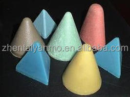 High Quality pyramid shapes plastic tumbling media surface tumbling deburring plastic media