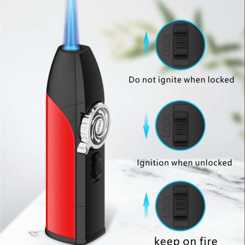 GF-867 Christmas gift newest high quality small smoking cigar refillable windproof gas butane torch lighters wholesale